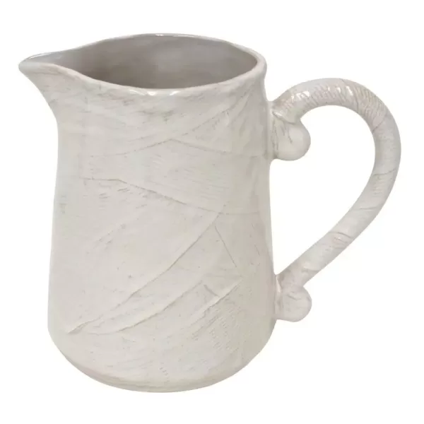 Abigails Bali 72 fl. oz. Ivory Ceramic Pitcher