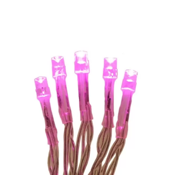 ALEKO 30-Light LED Pink Battery Operated String Lights