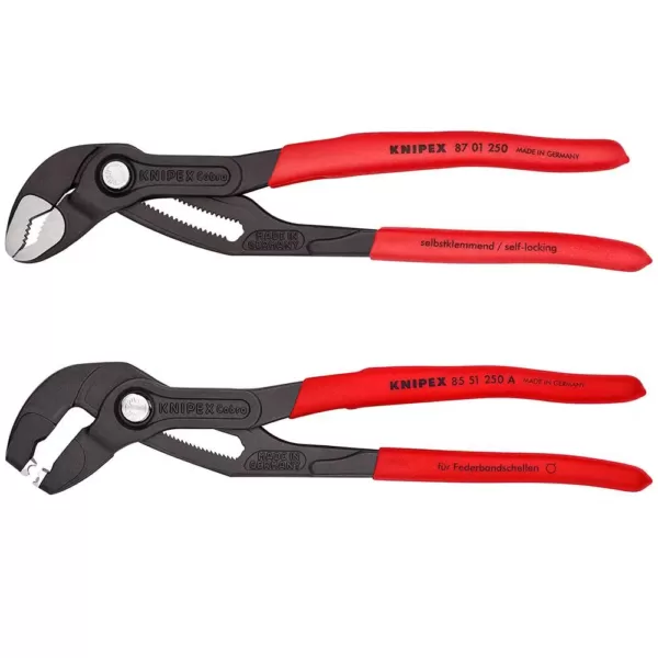 KNIPEX 10 in. Cobra and Hose Clamp Pliers Set (2-Piece)