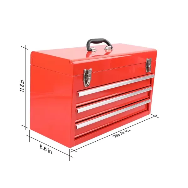 Apollo All Purpose Mechanics Tool Kit in 3-Drawer Steel Tool Box (300-Piece)