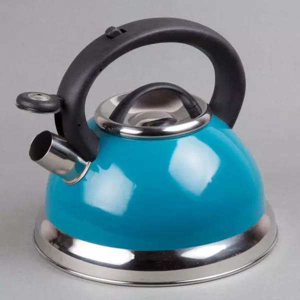 Creative Home Alexa 3.0 Quart Aqua with Aluminum Capsulated Bottom for Even Heat Distribution Stainless Steel Whistling Tea Kettle