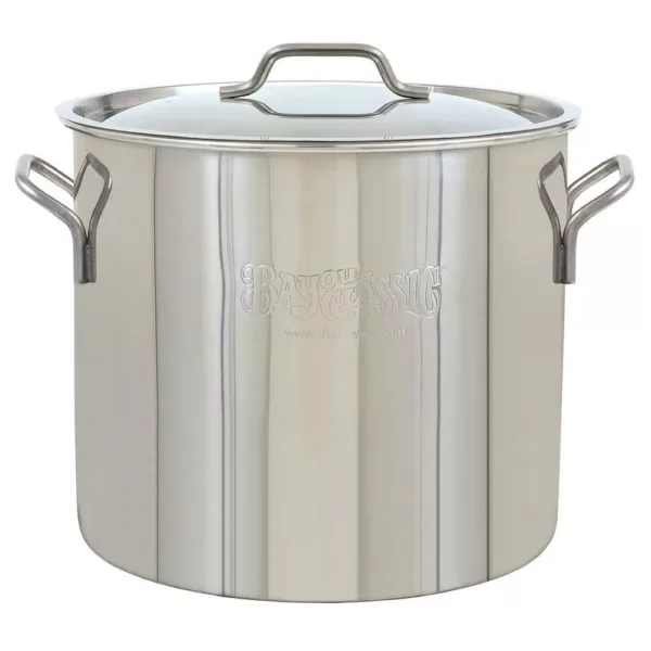 Bayou Classic Brew Kettle 20 qt. Stainless Steel Stock Pot with Lid