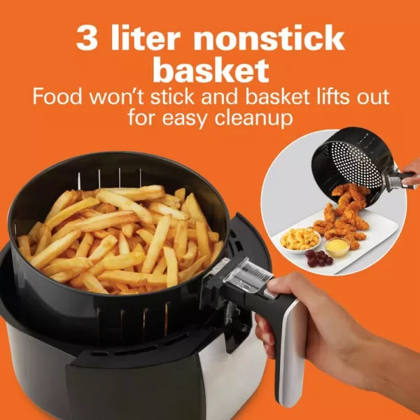 Hamilton Beach 3.4 Qt. Black Air Fryer with Nonstick Basket