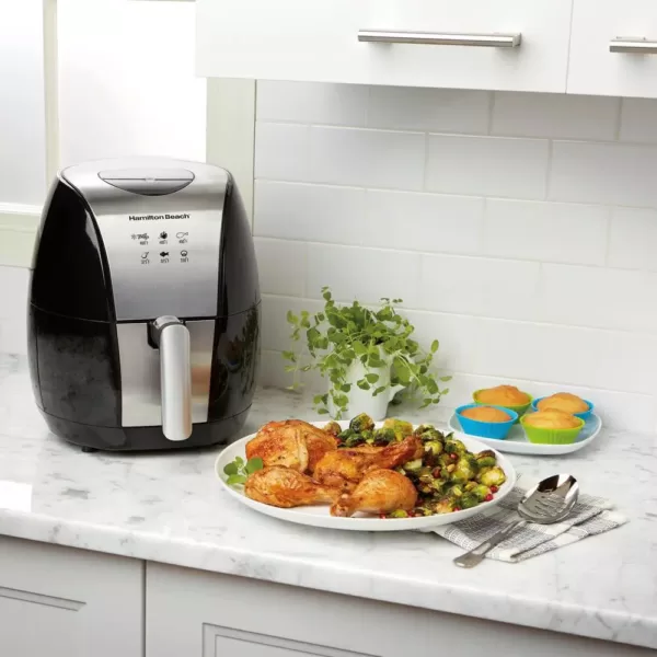 Hamilton Beach 3.4 Qt. Black Air Fryer with Nonstick Basket