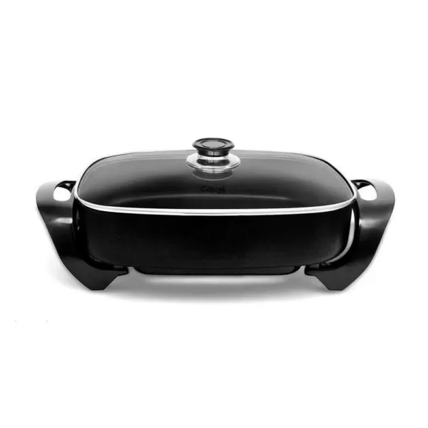 Boyel Living 12 in. x 12 in. Black Nonstick Ceramic Electric Skillet