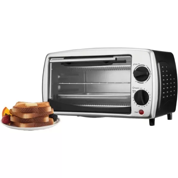 Brentwood Appliances 700 W Silver 4-Slice Toaster Oven and Broiler