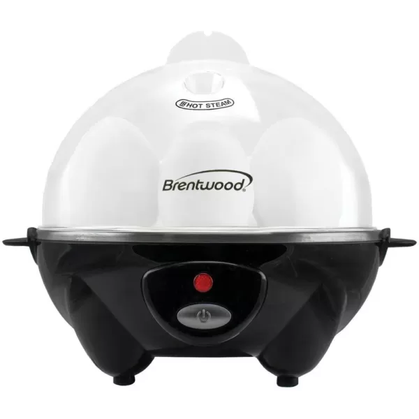 Brentwood 7-Egg Black Electric Egg Cooker with Auto Shutoff