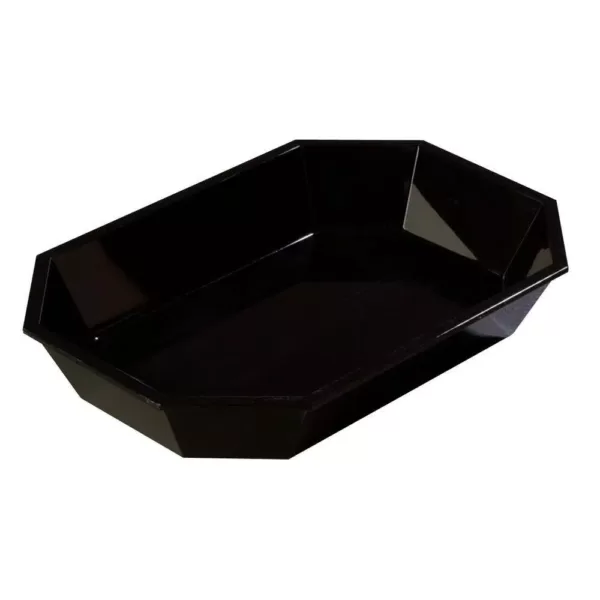 Carlisle 2.5# Octagonal Low Profile Deli Serving Crock in Black (Case of 6)