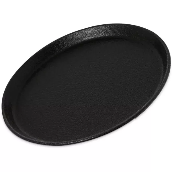 Carlisle Griptite2 11 in. Black Fiberglass/Steel Round Serving Tray (12-Pack)