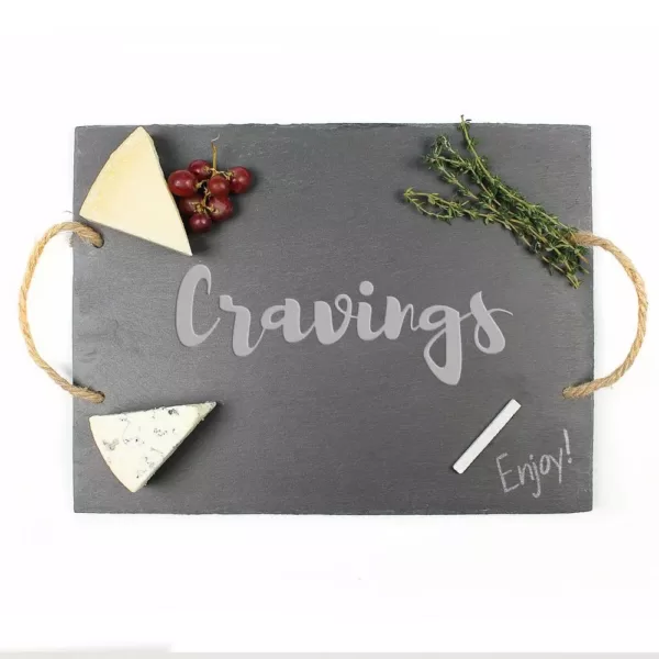 Cathy's Concepts "Cravings" 15.75 in. x 12 in. x .25 in. Slate Serving Board