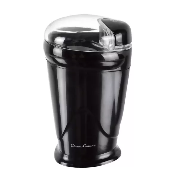 Classic Cuisine 1.41 oz. Black Blade Coffee Bean Grinder and Spice Grinder