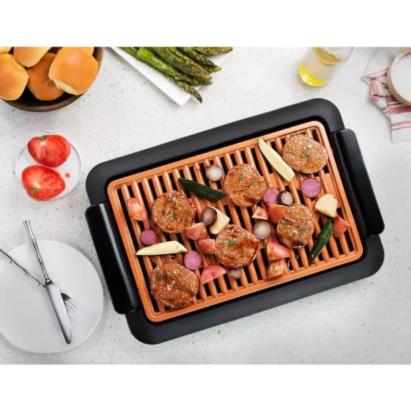 Gotham Steel 234 sq. in. Black Copper Non-Stick Ti-Ceramic Smoke-less Indoor Grill