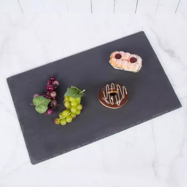 Creative Home Natural Slate Stone 12 in. x 20 in. Rectangular Serving Board Cheese Platter Dinning Serving Board