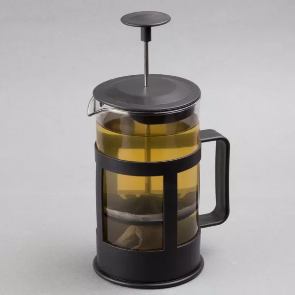 Creative Home 1000 ml (34 oz.) 4 Cups Glass French Press Coffee Plunger Tea Maker for loose tea leaves or coffee, Black