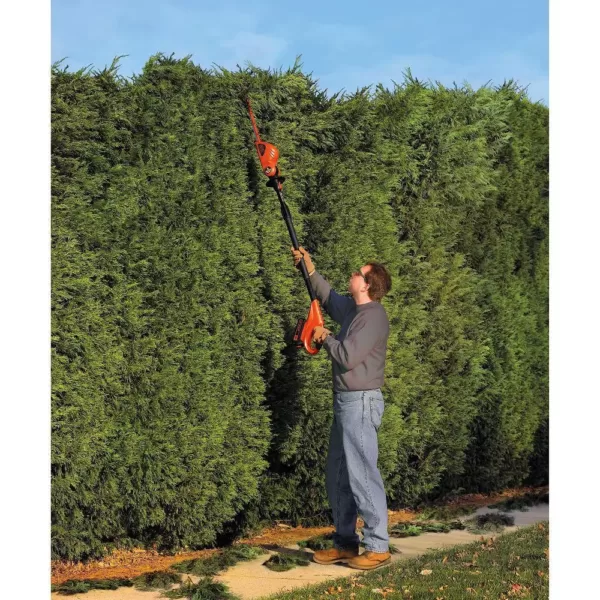 BLACK+DECKER 18 in. 20V MAX Lithium-Ion Cordless Pole Hedge Trimmer with (1) 1.5Ah Battery and Charger Included