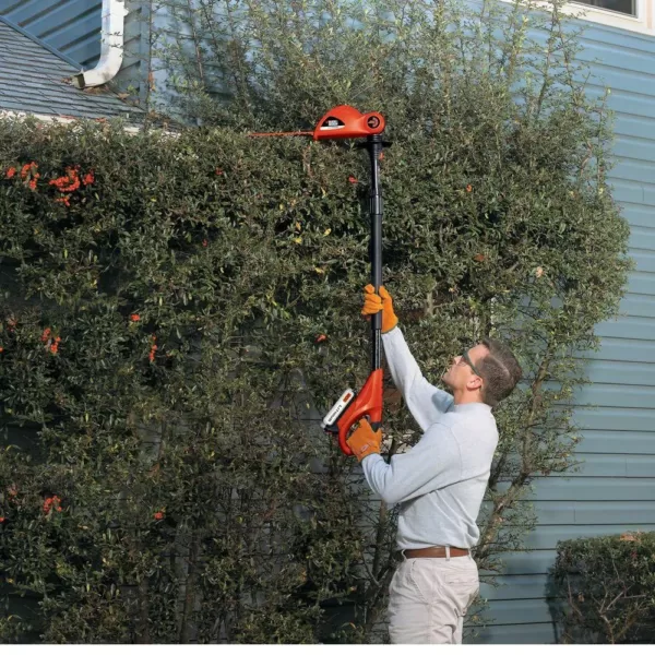 BLACK+DECKER 18 in. 20V MAX Lithium-Ion Cordless Pole Hedge Trimmer (Tool Only)