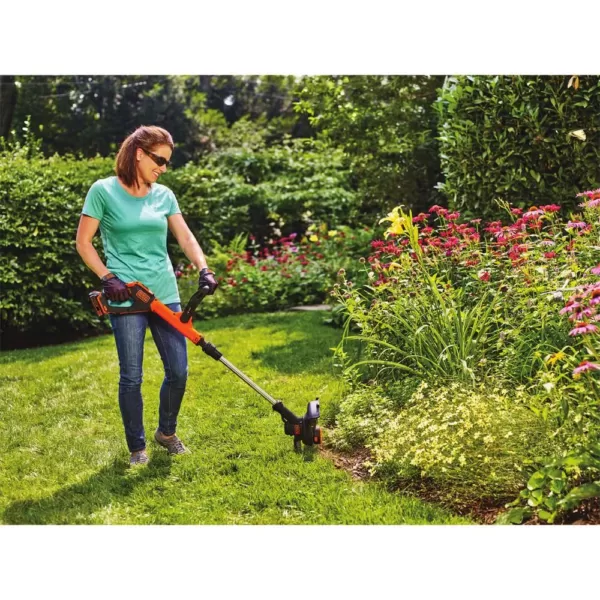 BLACK+DECKER 12 in. 20V MAX Lithium-Ion Cordless String Trimmer with (2) 1.5Ah Batteries and Charger Included