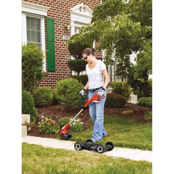 BLACK+DECKER 12 in. 20V MAX Lithium-Ion Cordless 3-in-1 String Trimmer/Edger/Mower with (2) 2.0Ah Batteries and Charger Included