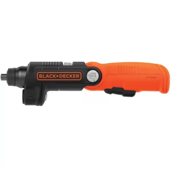 BLACK+DECKER 4-Volt MAX Lithium-Ion Cordless 1/4 in. Electric Screwdriver with Pivoting Handle, Light and Charger