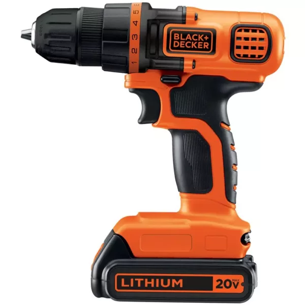 BLACK+DECKER 20-Volt MAX Lithium-Ion Cordless Drill/Driver and Impact Driver Combo Kit (2-Tool) with Battery 1.5Ah and Charger