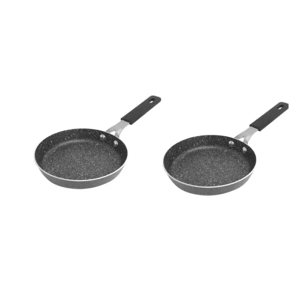 GRANITESTONE 5.5 in. Aluminum Non-Stick Diamond Infused Mini Fry Pan (2-Pack)