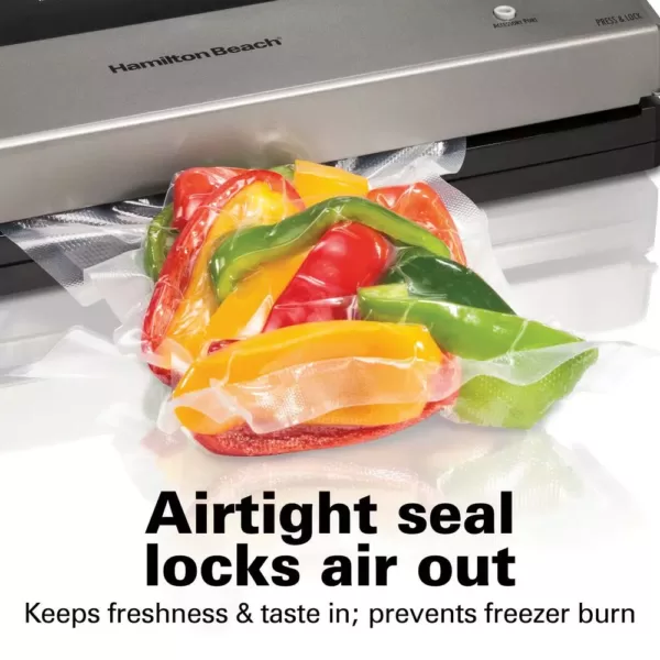 Hamilton Beach Nutrifresh Black Food Vacuum Sealer with Extended Seal