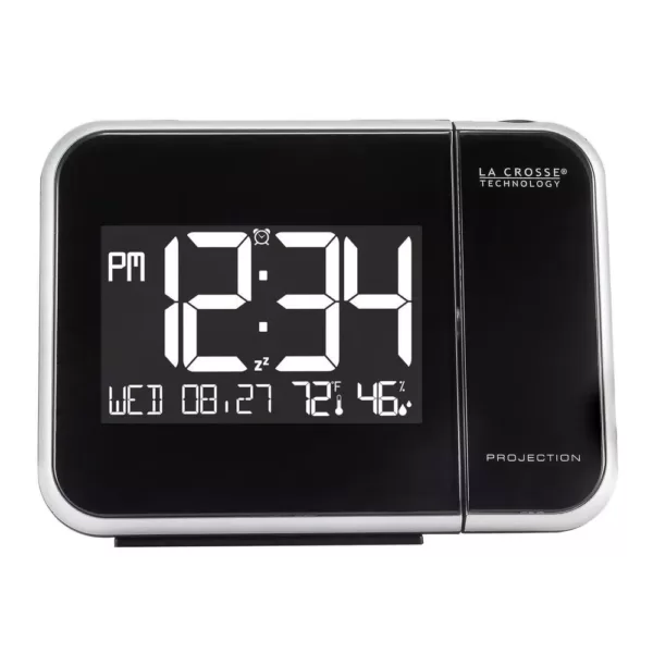 La Crosse Technology 5.95 in. W x 4.50 in. H Projection Alarm Clock with Indoor Temperature