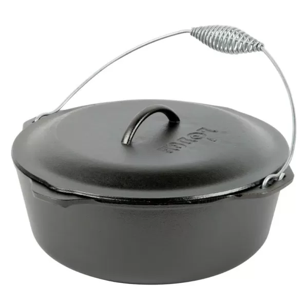 Lodge 7 Qt. Cast Iron Dutch Oven with Lid and Spiral Bail Handle