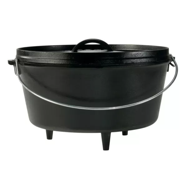 Lodge 8 Qt. Cast Iron Deep Dutch Oven with Lid and Bail Handle