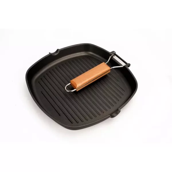 MasterPan 10 in. Cast Aluminum Nonstick Grill Pan in Black  with Pour Spout