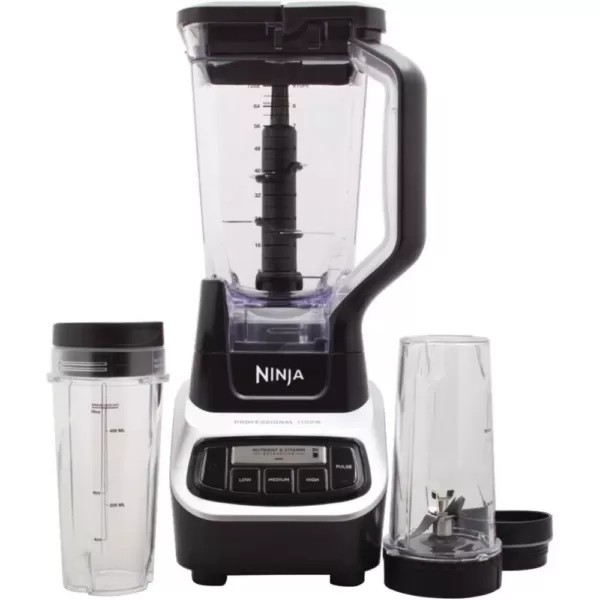 NINJA Nutri Ninja 72 oz. 5-Speed Black Professional Blender with 2 Nutri Ninja Cups