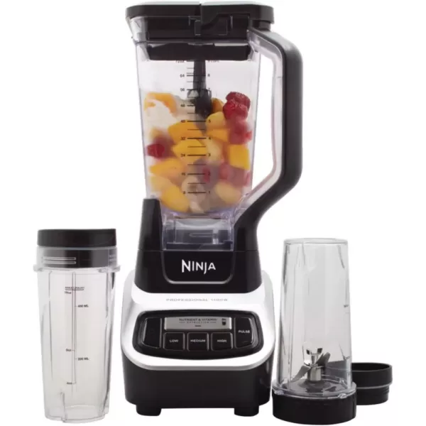 NINJA Nutri Ninja 72 oz. 5-Speed Black Professional Blender with 2 Nutri Ninja Cups