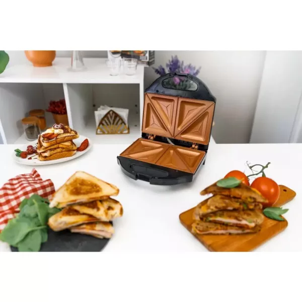 Gotham Steel Ti-Ceramic Black Non-Stick Sandwich Maker