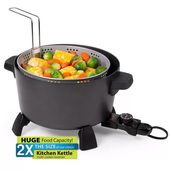 Presto 10 qt. Black Kitchen Kettle Deep Fryer-Multi Cooker