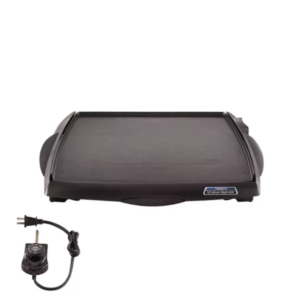 Presto Tilt 'n Drain 285 sq. in. Black Non-Stick Electric Griddle