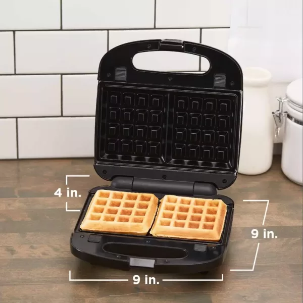 BLACK+DECKER 3-in-1 Black Morning Meal Station Waffle Maker and Grill