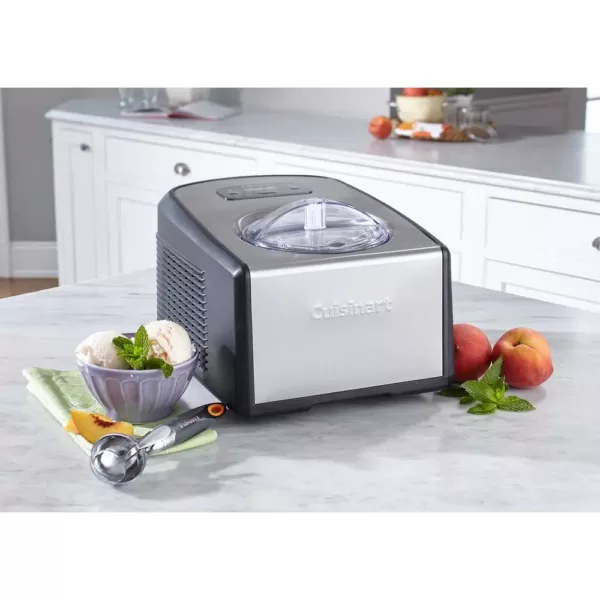 Cuisinart 1.5 Qt. Black and Silver Ice Cream Maker with Touchpad Controls