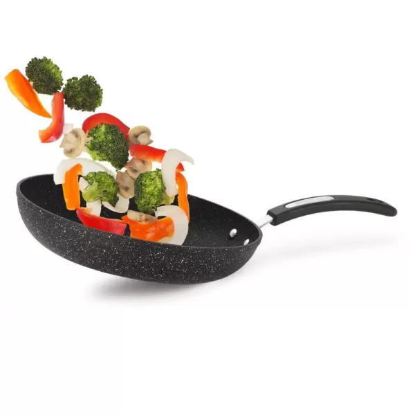 Starfrit The Rock Bakelite 8 in. Aluminum Nonstick Frying Pan in Black Speckle