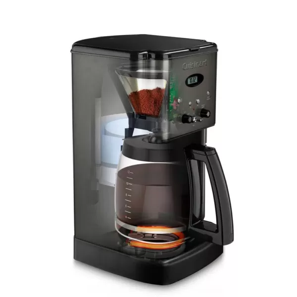 Cuisinart Brew Central 12-Cup Black Stainless Steel Drip Coffee Maker with Glass Carafe