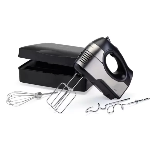 Hamilton Beach 6-Speed Black Stainless Steel Hand Mixer with QuickBurst