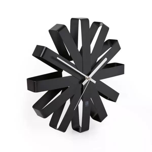 Umbra Ribbon 12 in. Black Wall Clock