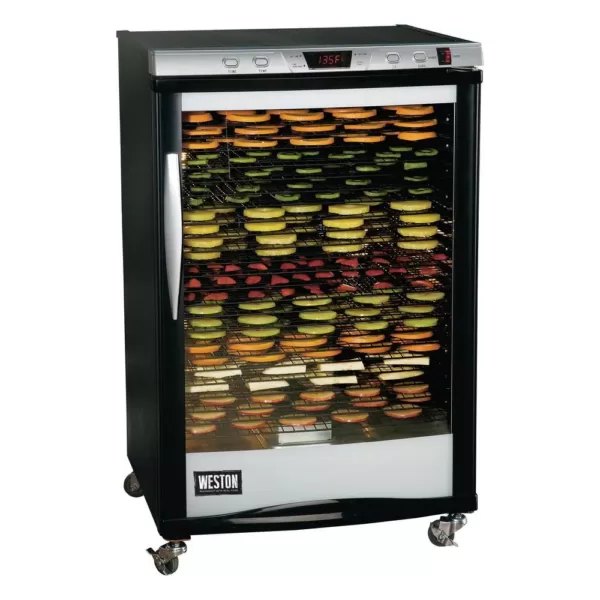 Weston Pro-2400 24-Tray Black Food Dehydrator with Temperature Control