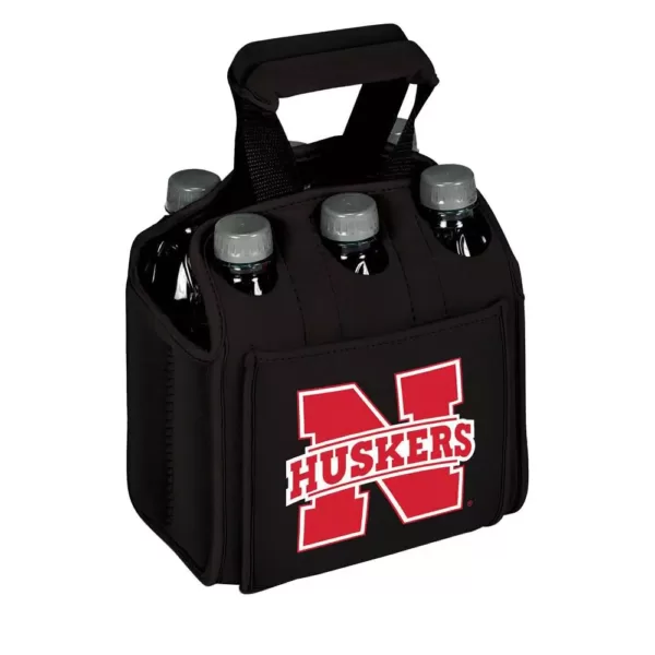 Picnic Time University of Nebraska - Lincoln Cornhuskers 6-Bottles Black Beverage Carrier