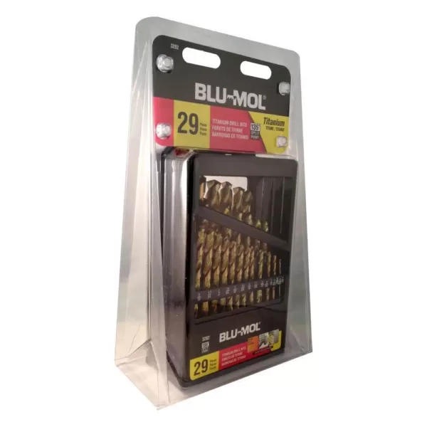 BLU-MOL Titanium Drill Bit Set (29-Piece)