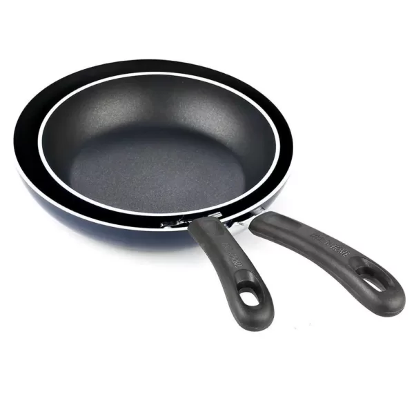 Cook N Home 2-Piece Aluminum Nonstick Saute Pan Set in Blue