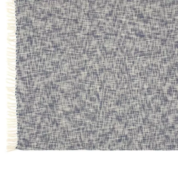 LR Resources Blue Chambray Woven Throw