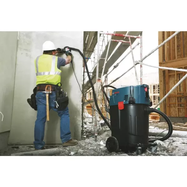 Bosch 14 Gallon Corded Wet/Dry Dust Extractor Vacuum with Automatic Filter Clean and HEPA Filter