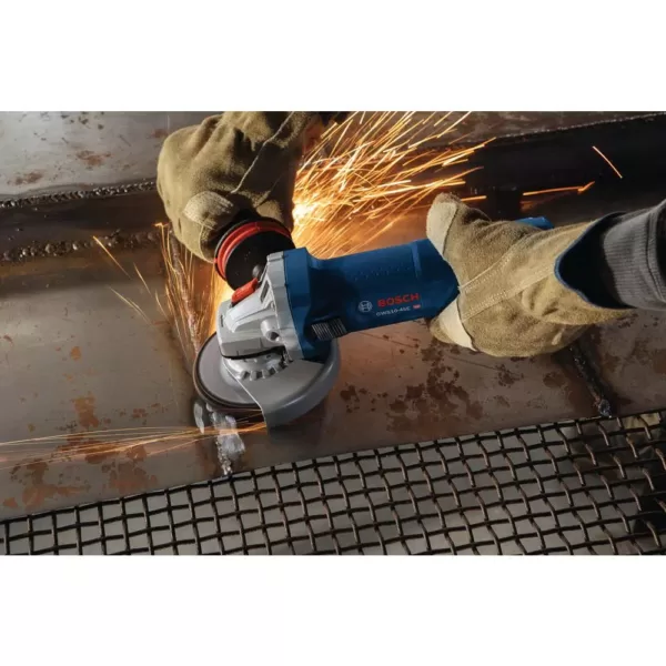 Bosch 10 Amp Corded 4-1/2 in. Angle Grinder with Auxiliary Handle and Tool-Free Wheel Guard