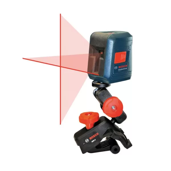 Bosch 30 ft. Self Leveling Cross Line Laser Level with Clamping Mount