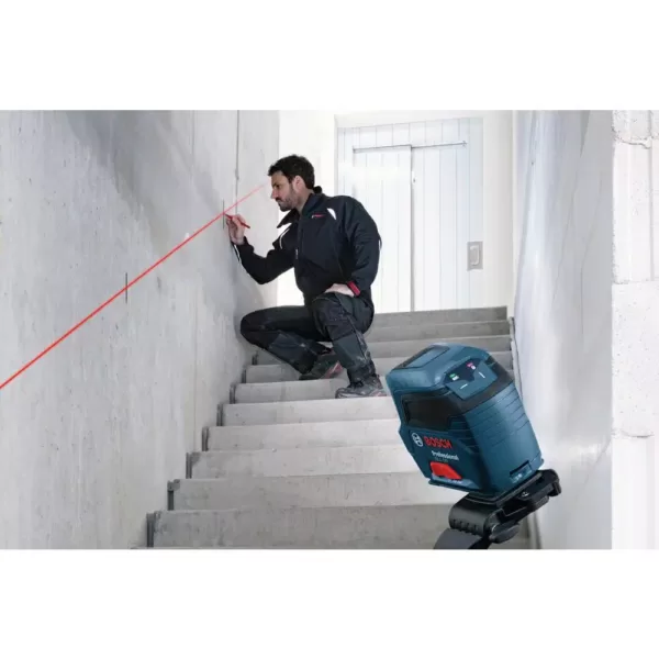 Bosch 50 ft. Self Leveling Cross Line Laser Level with Plumb Points and Bonus Compact Tripod with Extendable Height